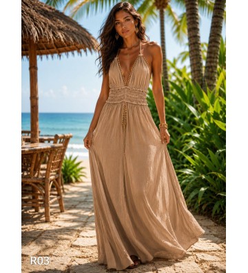 VESTIDO LARGO S/ESPALDA...