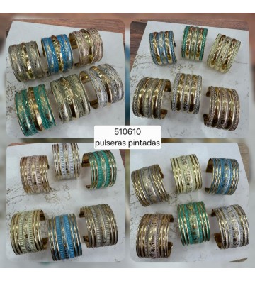 PULSERAS METALICAS PINTADAS
