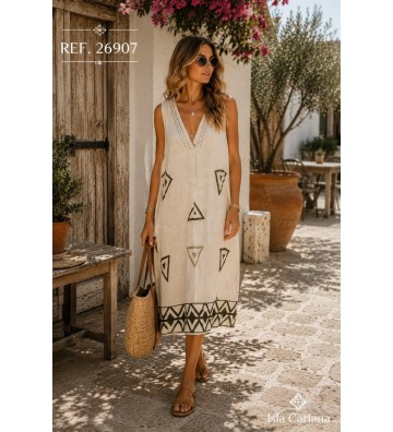 VESTIDO RUSTICO NATURA...