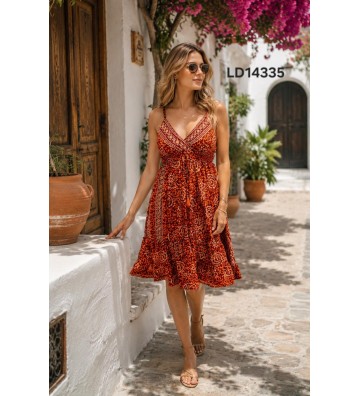 VESTIDO SEDA SEMICORTO...