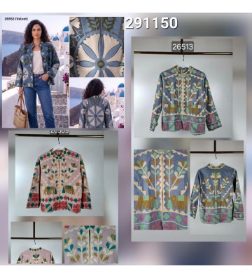 CHAQUETA TERCIOPELO BORDADO...