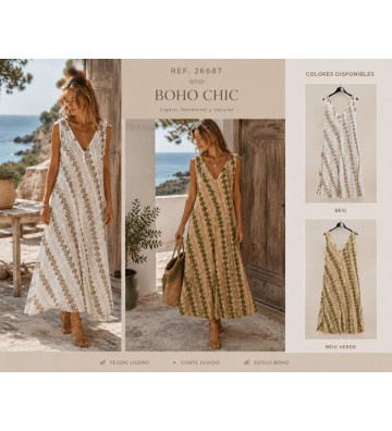 VESTIDO RUSTICO DORADO...