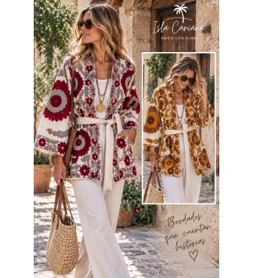 CHAQUETA COTTON BORDADA